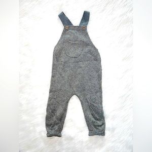 Zara Girls Grey Knit Romper Sz 3/4